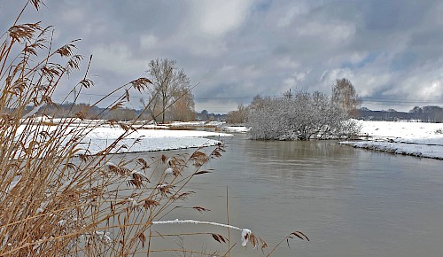 Für wenige Stunden ist der Winter mit viel Wasser im Gepäck zurückgekommen.
Foto: Renate Koch